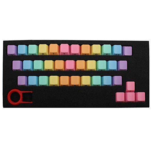 Keycap PBT 37 KeyCaps Extracteur de touches avec Letter latérale, Keycap Puller pour Gaming Mechanical Keyboard PC de bureau