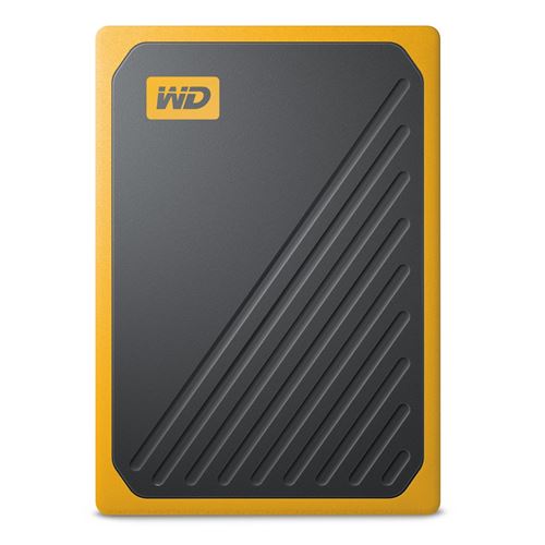 Disque SSD externe My Passport Go, 2TB, USB 3.0, noir/jaune