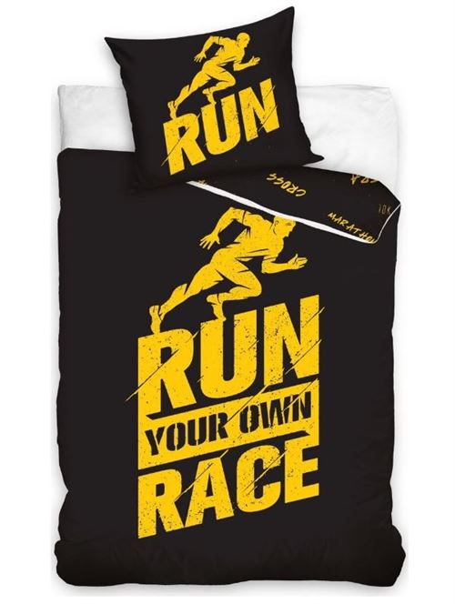 Carbotex enveloppe de couette Run Your Own Race 140 x 200 cm
