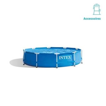 Piscine tubulaire Intex - Ronde - Metal Frame - 3,05 x 0,76 m - Accessoires inclus - Bleu