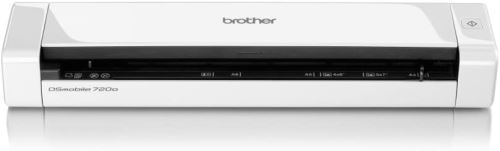Brother DS-720D Scanner mobile | A4 | recto-verso | alimentation USB | 7,5 ppm | couleur | noir/blanc | Inclus pochette de protection |Scan to USB
