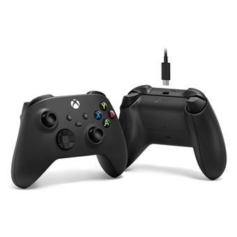 Microsoft Xbox Wireless Controller + USB-C Cable - Manette de jeu - sans fil - Bluetooth - pour PC, Microsoft Xbox One, Android, iOS, Microsoft Xbox Series S, Microsoft Xbox Series X