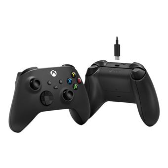 Microsoft Xbox Wireless Controller + USB-C Cable - Manette de jeu - sans fil - Bluetooth - pour PC, Microsoft Xbox One, Android, iOS, Microsoft Xbox Series S, Microsoft Xbox Series X