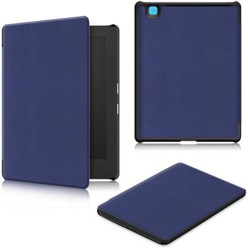 Etui à Rabat pour Kobo Aura H2O Edition 2 PU-Cuir Liseuse Kobo Aura H2O Edition 2 Couleur Bleu foncé