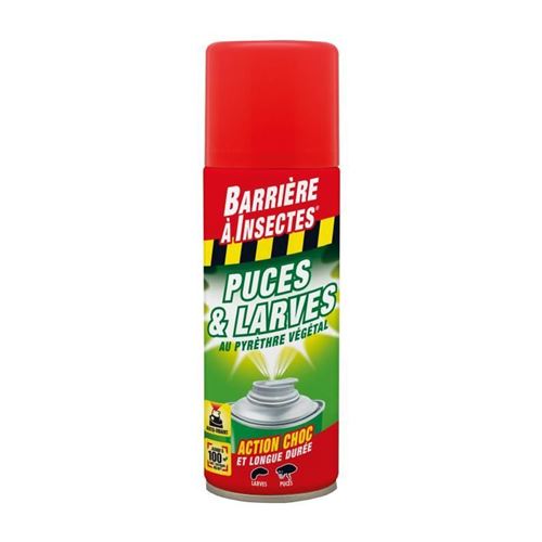 Barriere a insectes puces etlarves aerosol auto diffusant au pyrethre vegetal - 200ml