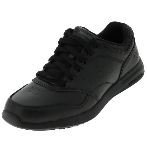 Chaussures basses cuir ou simili Skechers Velago noir cuir h Noir taille : 44 réf : 50730