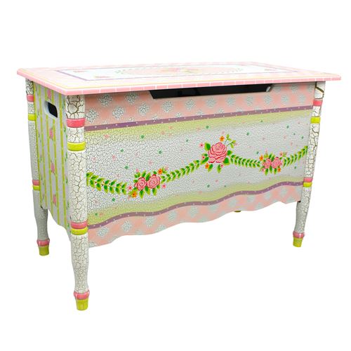 Fantasy Fields by Teamson Coffre à Jouets Crackled Rose Multicolore