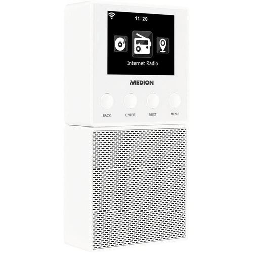Medion Internet Steckdosenradio E85032 (MD 87248) Bluetooth®, Internetradio blanc