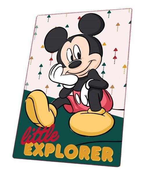 Disney couverture polaire Mickey 150 cm polyester vert/jaune/noir