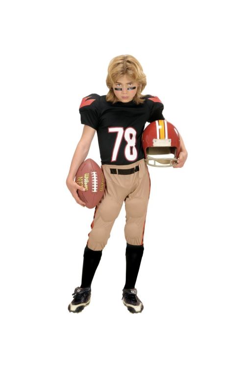 Deguisement Footballeur Americain Enfant - Noir - 140 cm