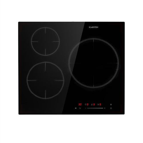 Table De Cuisson - Klarstein Delicatessa 3 - Plaque Vitrocéramique - 5800W- Minuterie - Noir