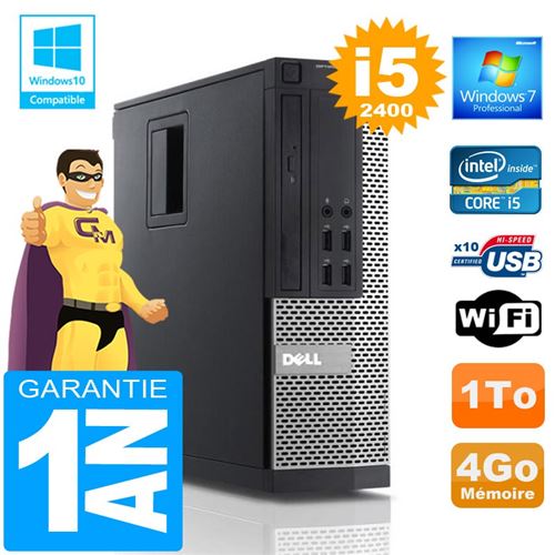 Pc dell 990 sff core i5-2400 ram 4go disque 1 to wifi w7 État correct - Dell reconditionné disponible sur Fnac
