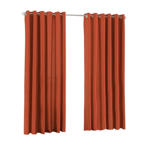 Riva Home Fiji - Ensemble de rideaux à œillets (229 x 183cm) (Orange brûlé) - UTRV406