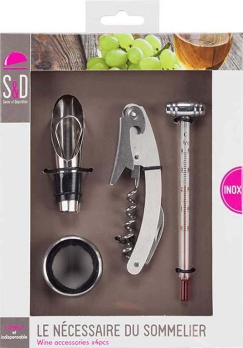 Saveur Et Degustation - Kit accessoires sommelier en inox
