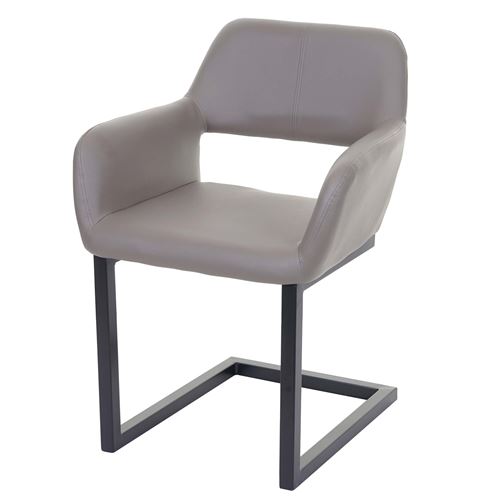6x chaise de salle à manger MENDLER HWC-A50 II, rétro simili daim, taupe
