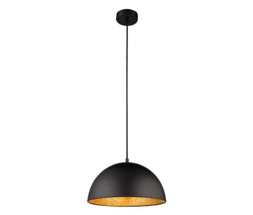 Globo lighting suspension miroir - mosaique dore - oe 30 x h 120 cm - noir