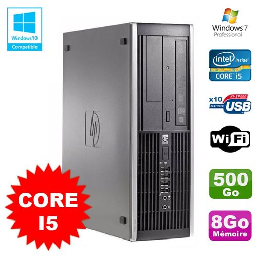 Pc hp compaq elite 8100 sff intel core i5 650 3.2ghz 8go 500go graveur wifi w7
