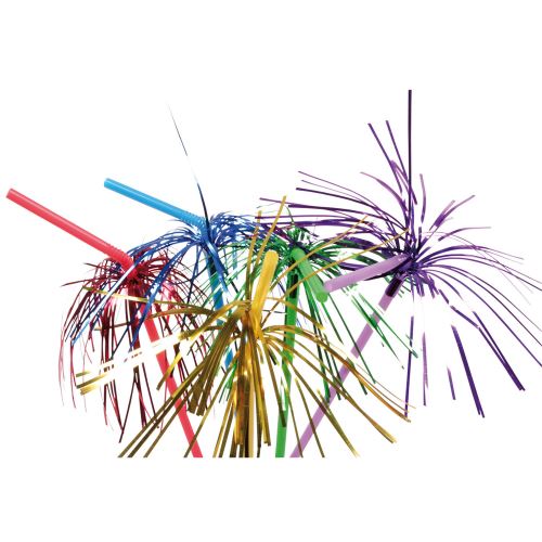 Amscan pailles avec film à paillettes 24 cm multicolore 10 pièces