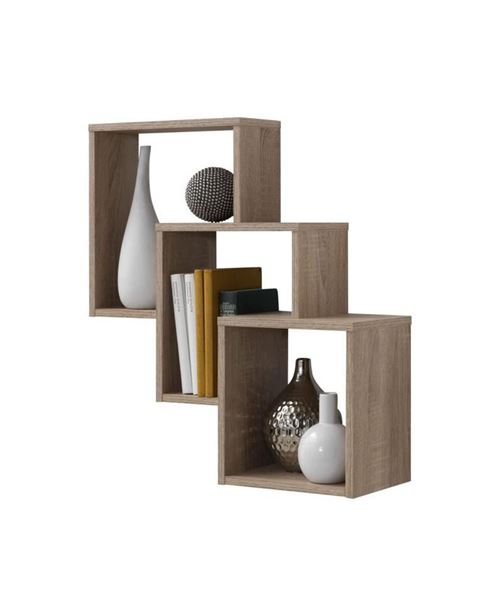 FIBI Etagere murale - 19 x 64 x 65,5cm - Chene