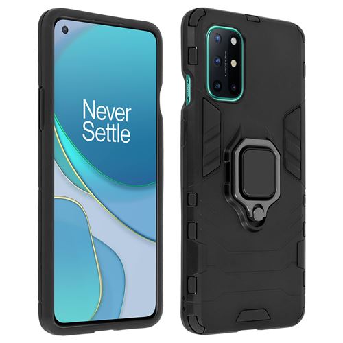 Avizar Coque pour OnePlus 8T Rigide Antichoc Bague Métallique Support Vidéo Noir