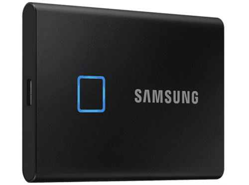 Samsung T7 Touch MU-PC1T0K - SSD - gecodeerd - 1 TB - extern (draagbaar) - USB 3.2 Gen 2 (USB-C aansluiting) - 256-bits AES - zwart