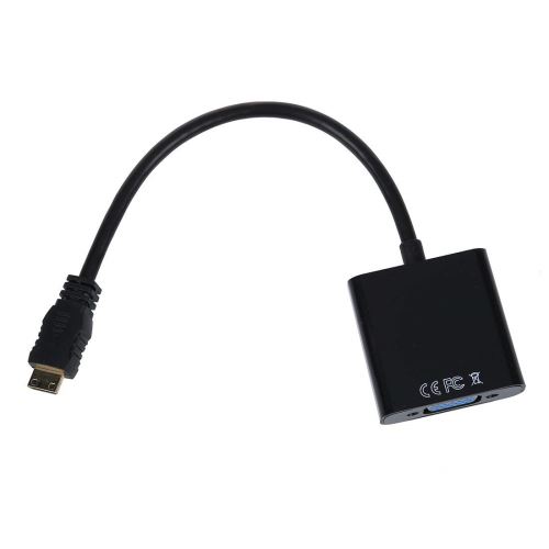 INECK® Adaptateur Mini HDMI vers VGA Câble 1080p pour Raspberry Pi Zero, Canon EOS 700D, Nikon D5300