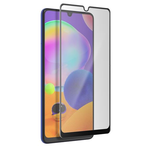 Avizar Film pour Samsung Galaxy A31 Verre Trempé 9H Bords Biseautés Anti-traces Contour Noir