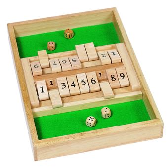 Jeu de trac ou Shut the box en bois Jeu de trac ou Shut the box en bois