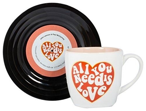 Lyrical mug l&m pack mug et soucoupe - love - blanc peche thumbsup 1001707