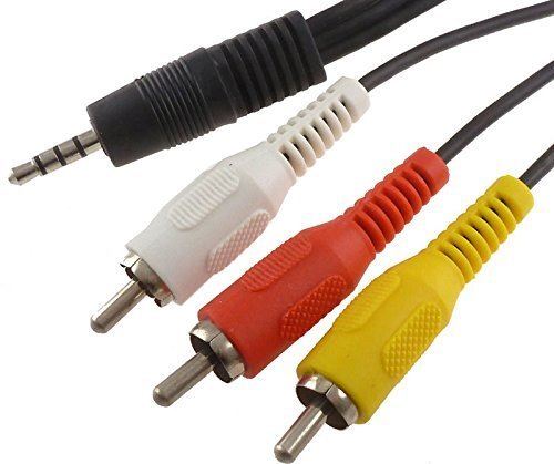 Connectique Informatique Ineck 3,5 Mm Jack Vers 3 X Rca Composite & Stereo Audio Cable 2 M