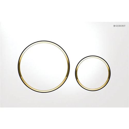 Geberit actuator plate sigma20 for dual flush white gold whi