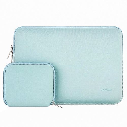 MOSISO Housse Compatible 13-13,3 Pouces Laptop, Laptop Sleeve Néoprène Hydrofuge Sac avec Petite Pochette, Menthe Verte