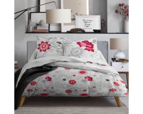 Parure de lit zippée Rosa MAWIRA - 240 x 220 cm