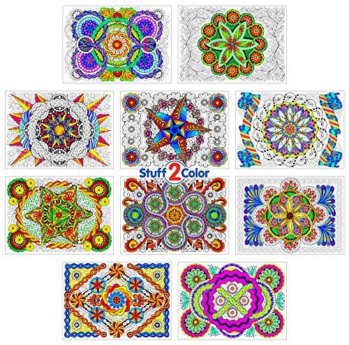 Stuff2Color Woven Wonders - Line Art Coloring Poster 10-Pack