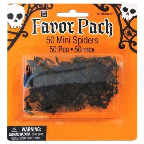 Amscan mini araignées Halloween 50 pièces