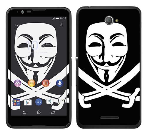 Skin Stickers Pour Sony Xperia E4 (sticker : Anonymous Mask)