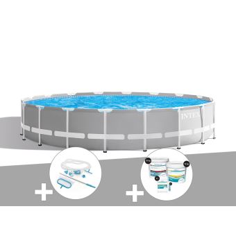Kit Piscine Tubulaire Intex Prism Frame Ronde 6 10 X 1 32 M Kit D Entretien Kit De Traitement Au Chlore Piscine Achat Prix Fnac