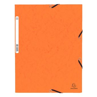 2€25 sur Exacompta : Chemise Cartonnée élastique A4 - Fabriquée en France -  Orange - Chemise sous-chemise et rabat élastique - Achat & prix