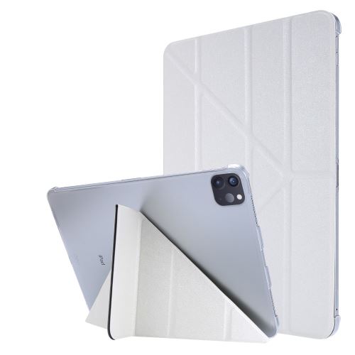 Etui en PU + TPU origami en soie avec support blanc pour votre Apple iPad Pro 11 pouces (2020)