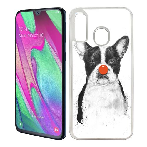 Coque pour Samsung Galaxy A40 -  Chien Bouledogue Clown