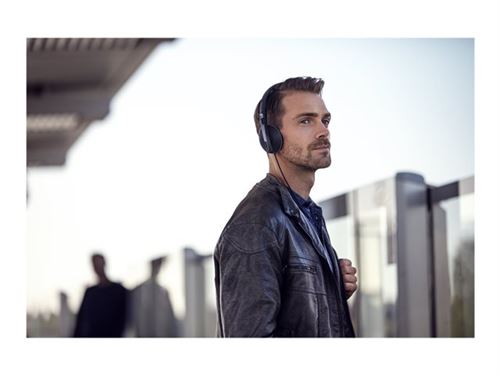 Sennheiser SC 135 USB - SC 100 series - koptelefoon - op oor - met bekabeling - actieve geluidsdemping - USB, 3,5 mm-stekker - zwart