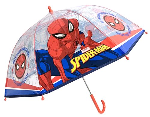 Chanos parapluie Spiderman rouge/transparent 45 cm