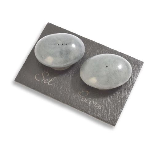 LEBRUN - 2 pieces sel & poivre (modele galets)