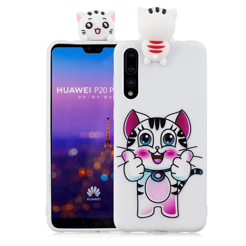 Coque en TPU jolie poupée 3d tiger pour Huawei P20 Pro