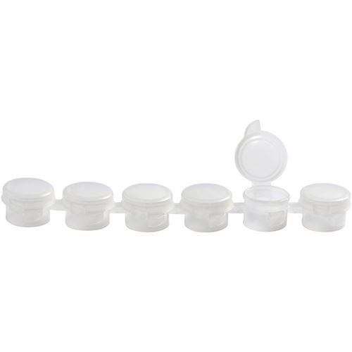 Barrette de 6 Pots vides 5 ml pour Peinture - 20 pcs