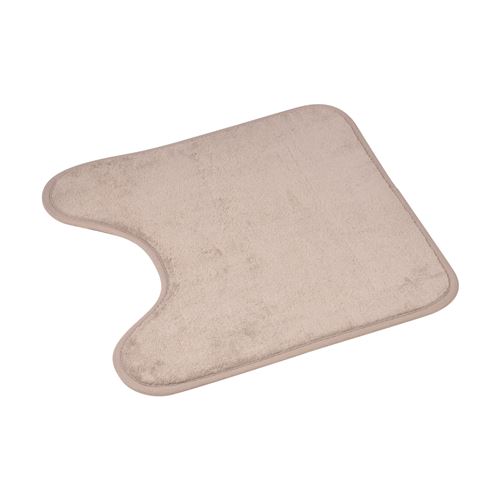 Tapis contour wc 45x45 cm uni Taupe 100% Microfibre