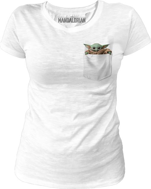 T-shirt Femme Star Wars The Mandalorian - Baby Yoda Pocket Taille M