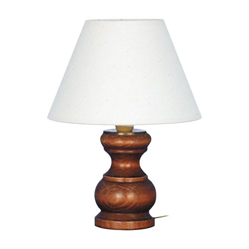 LAMPE BOIS Lampe de chevet Bois hetre - 18x18x26cm - Foncé