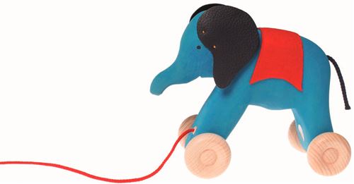 Grimm's éléphant en bois bleu