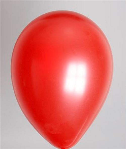 Sac avec 100 ballons n ° 12 rouge métallique